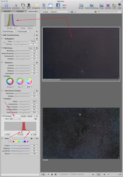 5. Repeat step 4 for the red curve. Watch the astrophoto