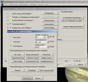 06. Specify the Qualitaetspruefung i.e. the quality check parameters